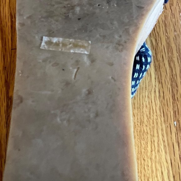 Loeffler Randall Taylor Wedge Sandals Womens blue 7 Knotted Upper EUC - Picture 8 of 8